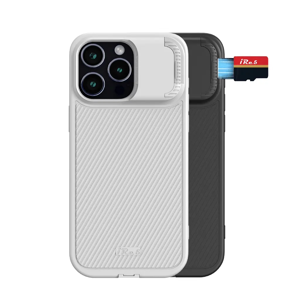 iRe5 - Lighting Connector Compatible Invisible Storage Case For iPhone 14 / 14 Pro / 14 Pro Max, Expandable Phone Storage Up To 1TB