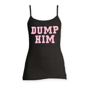 Dump him Y2k fitted ribbed cami