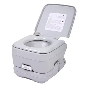 2.6 Gal. Gray Porta Potty Portable Toilet No Leakage
