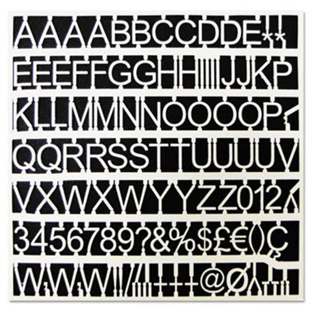 MasterVision White Plastic Bulletin Board Letters, Numbers & Symbols Set - Office Accessories, Letterboard Decor for Office, School Supplies
