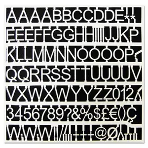 MasterVision White Plastic Bulletin Board Letters, Numbers & Symbols Set - Letterboard Decor for Office, School Supplies