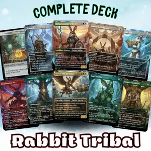 Rabbit Tribal Commander Deck | MTG Proxy Card | 100+ Cards Ready to Play EDH Deck | Custom Magic Commander Gift for MTG Players