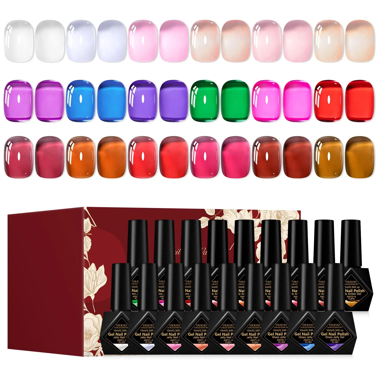 Soak off UV Gel LED Lamp Gel Nail Polish, Liquid Polish, Uv Light Gel, Gel Manicure, Semi Permanent Nail Art Gel, Nail Art & Nail Polish for Women & Girls, Gentle Nail Supplies