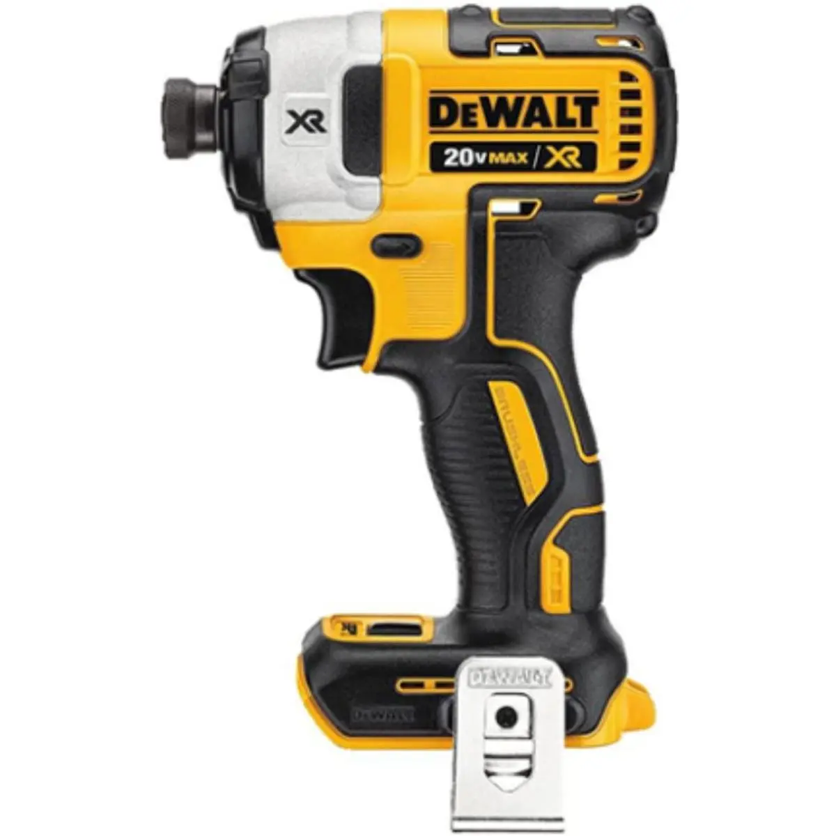 Dewalt DCF887B 20V Bare Brushless Lithium Drill - Cordless Portable Compact Power Tool, 3-Speed Settings, 3250 RPM, 0.25-Inch Hex Chuck, 1-Handed Loading, LED Lights, 2.65 lbs, Fits Tight Areas, Black & Yellow (Batteries Sold Separately)
