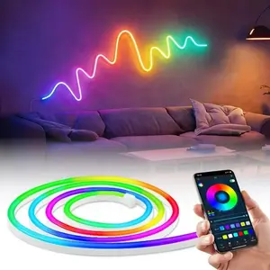 USB-Powered RGB Color-Changing LED Strip Light with App Control, Ambient Backlightfor TV, Computer, Bedroom & Living Room, Decorative Neon Accent Light, Smart LEDLighting, Multi Mode LED, Great Christmas Gift, LED Neon Lights