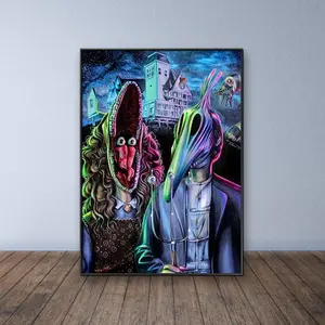 Monster Night Shadow Pattern DIY Diamond Arts Colorful Painting Kit without Frame, 5D Diamond Arts Colorful Painting Kit, Handmade Cross Stitch for Home Wall Decor, Diamond Painting Kits