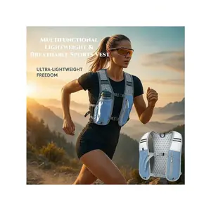 1pc Night Running Backpack With Reflective Strips, Cycling And Running Casual Small Backpack, Outdoor Mountain Climbing Vest Bag, Cycling And Hiking Vest Bag, Breathable Hiking And Mountain Climbing Bicycle Bag Gym Bag Running Accessories Sports Bag