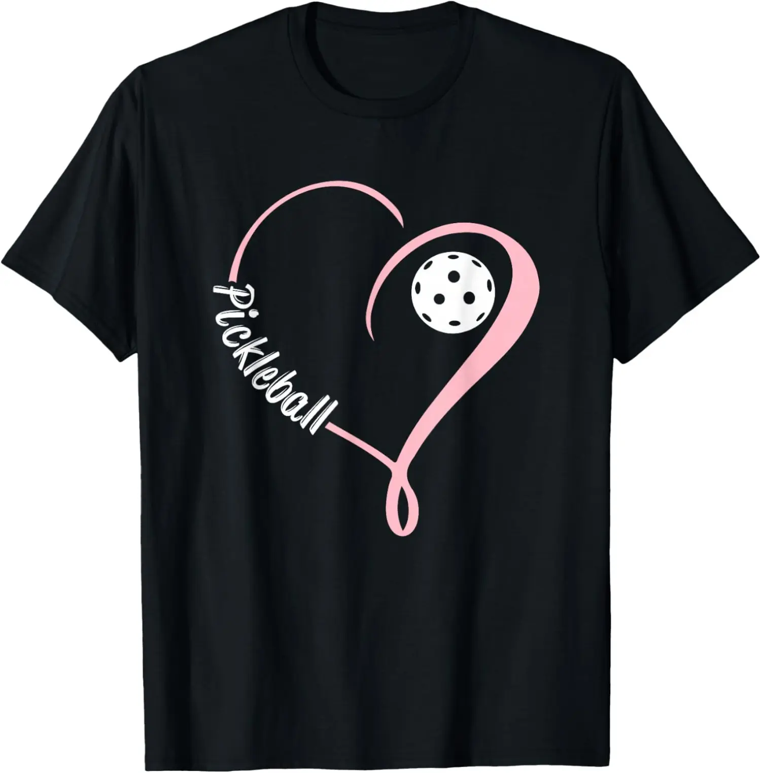 Women's Short-Sleeve Pickleball Sport T-Shirt, Valentine's Day Apparel for Pickleball Enthusiasts