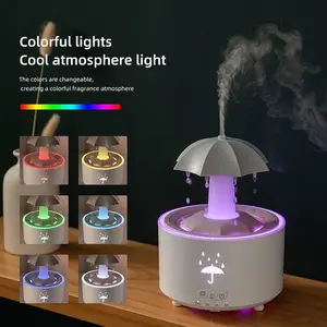 Rain Cloud Humidifier with Raindrop Effect, Rotating Diffuser with 7 Color Lights, Essential Oil Compatible Air Humidifier for Home Use