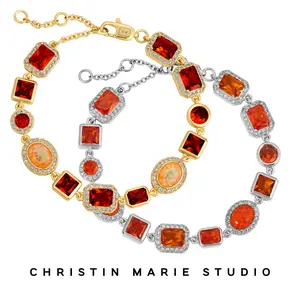 Sunset (Orange) Solstice Gemstone Anklet