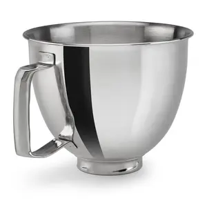 KitchenAid 3.5-Quart Flared Polished Stainless Steel Bowl | Fits 3.5-Quart KitchenAid Artisan Mini Stand Mixers