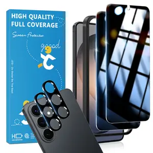 JavoYion 2 Pack for Samsung Galaxy S26 Plus Privacy Screen Protector, 2 Pack Camera Protector, 9H Tempered Glass, Fingerprint Compatible, Anti-Spy