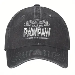 Vintage Washed Adjustable Outdoor Baseball Cap, Funny Comedy Hat - "My Favorite People Call Me Pawpaw" Dad Gift (Baseball Cap Adjustable, Model 1431893), Adjustable Outdoor Cap