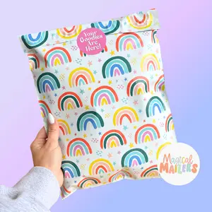 10x13" Blue Rainbow Delight Poly Mailer