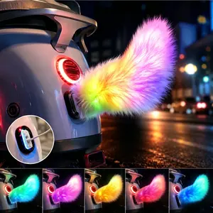 Yobis Car Tail Decoration / Electric Vehicle Tail Embellishment, Car Accessories, Interactive Tail with Sound Effect and Remote Control Function, Remote‑controlled Dynamic Fox Tail Decoration for Cars, Universal for Scooters and Motorcycles