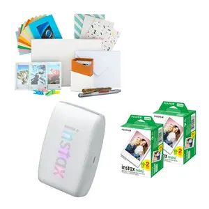 Fujifilm Instax Mini Link 3 Compact Smartphone Printer (Clay White) with Focus Camera Kit Bundle