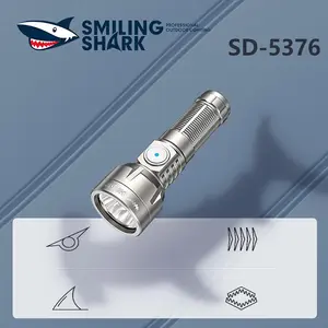 【SD-5376】 SmilingShark Aluminum LED Water Resistant Flashlight USB Rechargeable 4 Modes Portable for Home Outdoor
