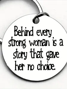 Strong Women's Fashion Personalized Stainless Steel Keychain, Inspirational, Perfect Holiday Birthday Gift Accessories for Ladies, Gifts for Sisters, Wives, Girlfriends, Moms