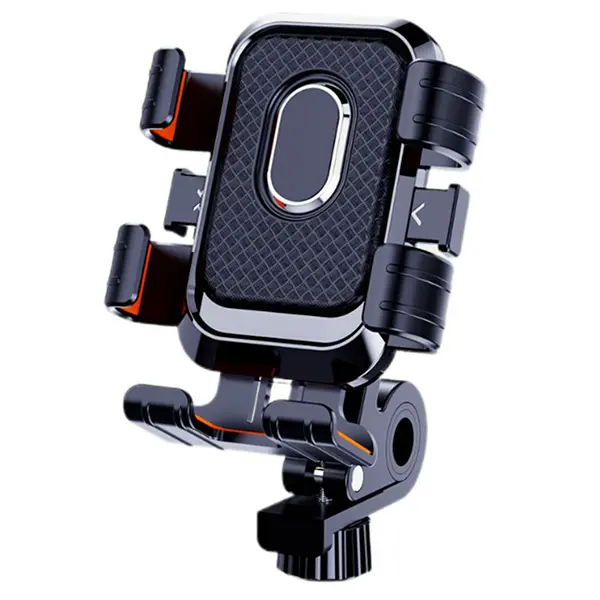 Silicone Smartphone Cellphone Mount for Bicycle Handlebar, Durable Anti-Shake Stabilizer, 360° Rotating Clip, Quick Release, 1-Hand Operation, Adjustable, Fits 4.5"-7.1" Phones, Essential Ebike Cycling Accessory, Rotating Phone Mount