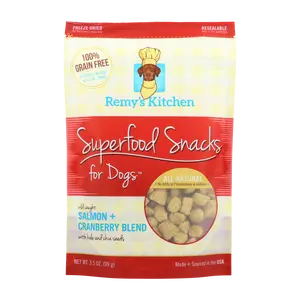 Remy's Kitchen Salmon Cranberry Superfood Snacks for Dogs 3.5 oz Treats