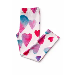 Light Hearted Girls High Waist Stretchy Leggings – Soft Fabric Pants for Kids, Everyday Wear