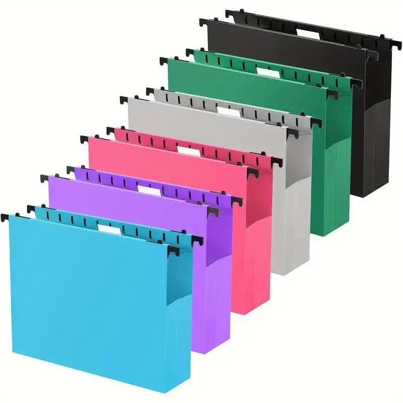 Hanging File Folder, 6 Counts, Expandable Side File Folder for Large Documents, Files Organizer, Office Stationery & Supplies, Office Accessories, Expanding File