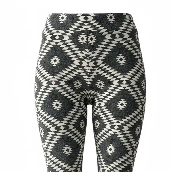 LuLaRoe Women's High-Waist Full-Length Slim-Fitting Geometric Print Spandex Leggings - Buttery Soft Pull-On Polyester Blend Athleisure Bottoms