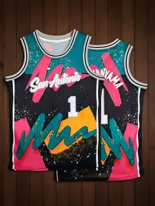 Fashion Basketball Jersey with Embroidered Numbers, Stylish Sports Wear, Perfect for Players, Durable and Comfortable Design
