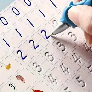 Magic Handwriting Practice Book, 1 Set Reusable Handwriting Practice Book & Pen & Refill & Pen Grip, School & Educational Supplies, Classroom Supplies, Learning Materials, Tracing Preschool Books, Learning Tool