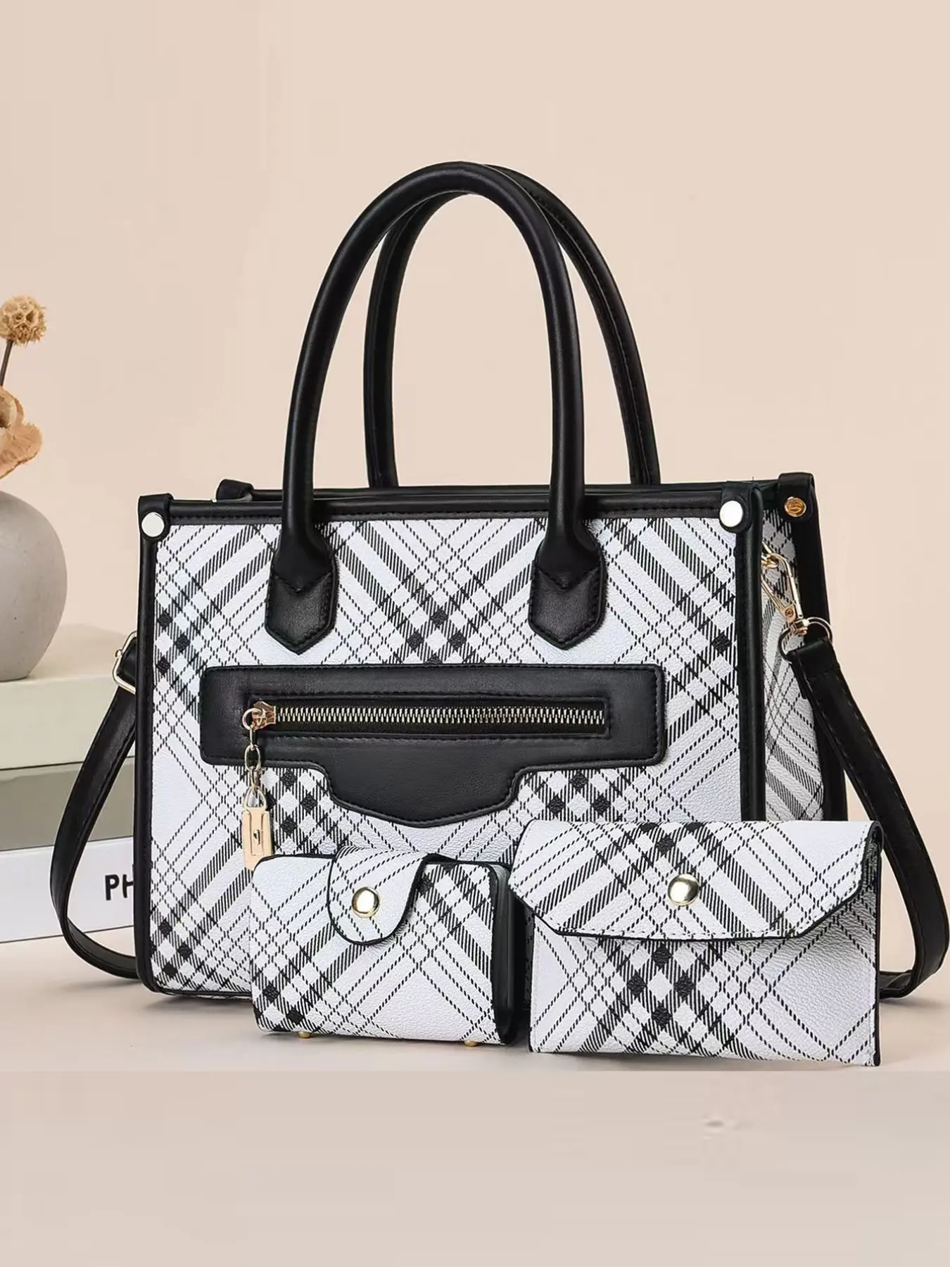 Fashion Three-Piece Set Retro Vintage Crossbody Bag, Multifunctional Large Capacity Shoulder Bag, Stylish Design, New Women's Handbag, Daily Use