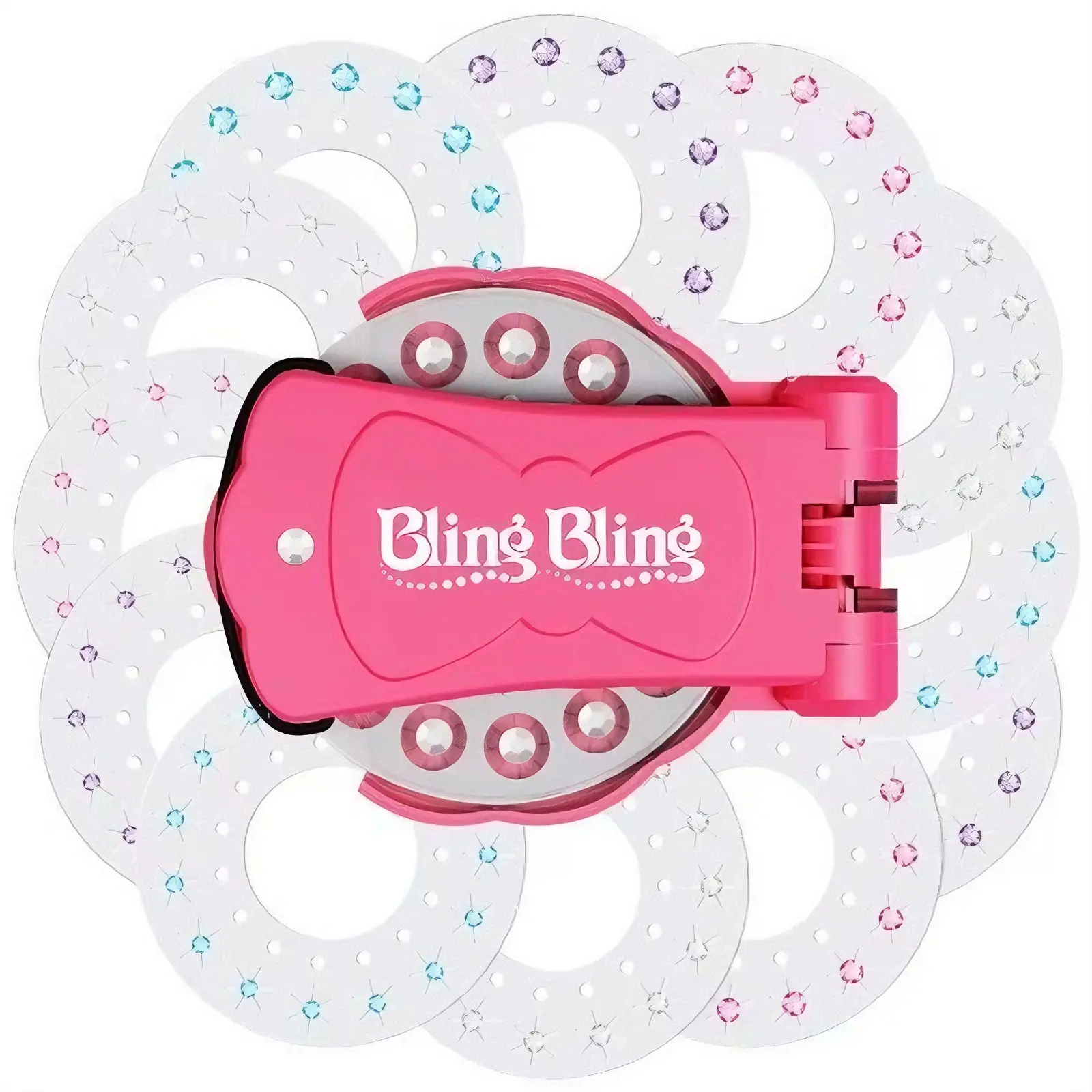 BING BLING Heatless Bedazzling Kit Pack - 180 PCS Glitter Rhinestone Hair Jewels Refills, Youth Hair Gem Stamper, Haircare Styler & Accessories for Spring Glow-Up, Hair Styling Tools