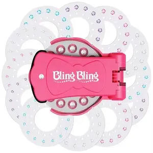 BING BLING Heatless Bedazzling Kit Hair Jewels Refills, 180 PCS Glitter Rhinestones, Youth Hair Gem Stamper, Haircare Styling Tool for Spring Glow-Up summerwins,summerwins