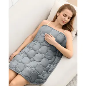 Weighted Lap Blanket 7lbs, Cozy Luxury Crystal Velvet for Adults, Small for Relaxation, Sleeping, Travel, Grey, 29" x 24"
