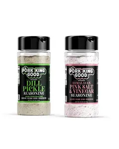 Pucker Up Pals Pack - 2 Pack Variety of Dill Pickle and Himalayan Pink Salt & Vinegar Seasoning