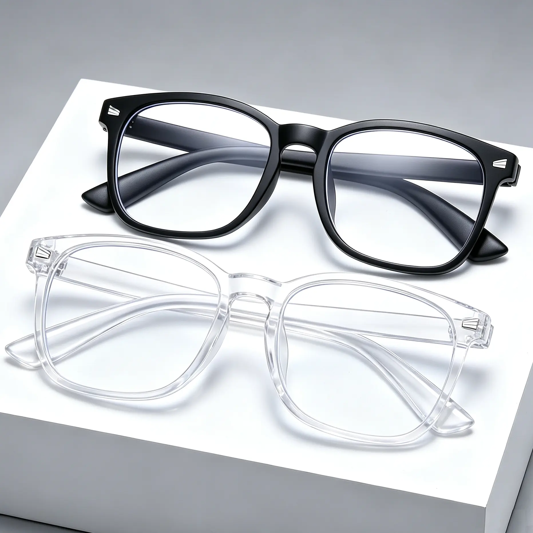 Blue Light Glasses for Women - Anti-UV Ray, Square Eyeglasses Frame Screen Viewing Eyewear for Men, Ideal for Computers, Gaming