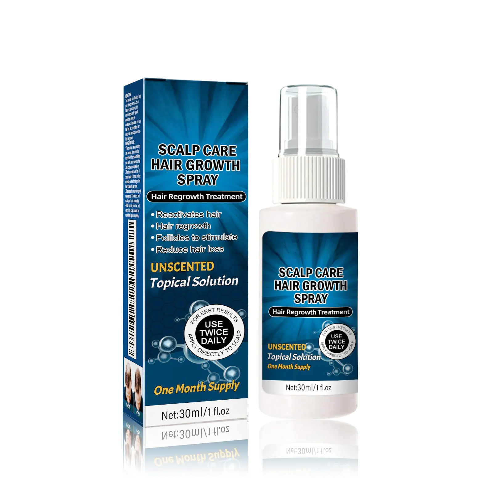 Men's Hair Care Spray, Volumizing Anti-Frizz Smoothing, Moisturizing Refreshing Care, Advanced Radiant Skin Barrier Fusion