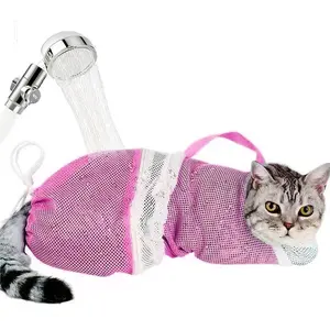 Upgraded Pet Bathing Grooming Bag, Adjustable Multi-Function Cat Bathing Bag, Nail Trimming, Anti-Catch, Essential for Dogs and Cats, Grooming Supplies