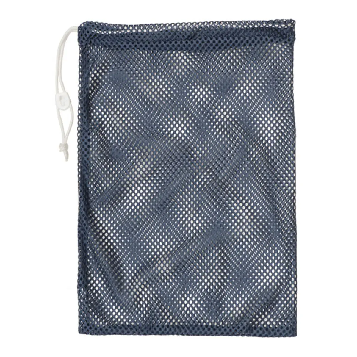 Champion Sports Lacrosse Mesh Equipment Bag - 12x18 in. Heavy-Duty Nylon, Navy, Drawstring Lock, Secure Closure, Quick-Dry, Id Tag, Standard Size for Gear Storage (Keeps Loose Items Secure)