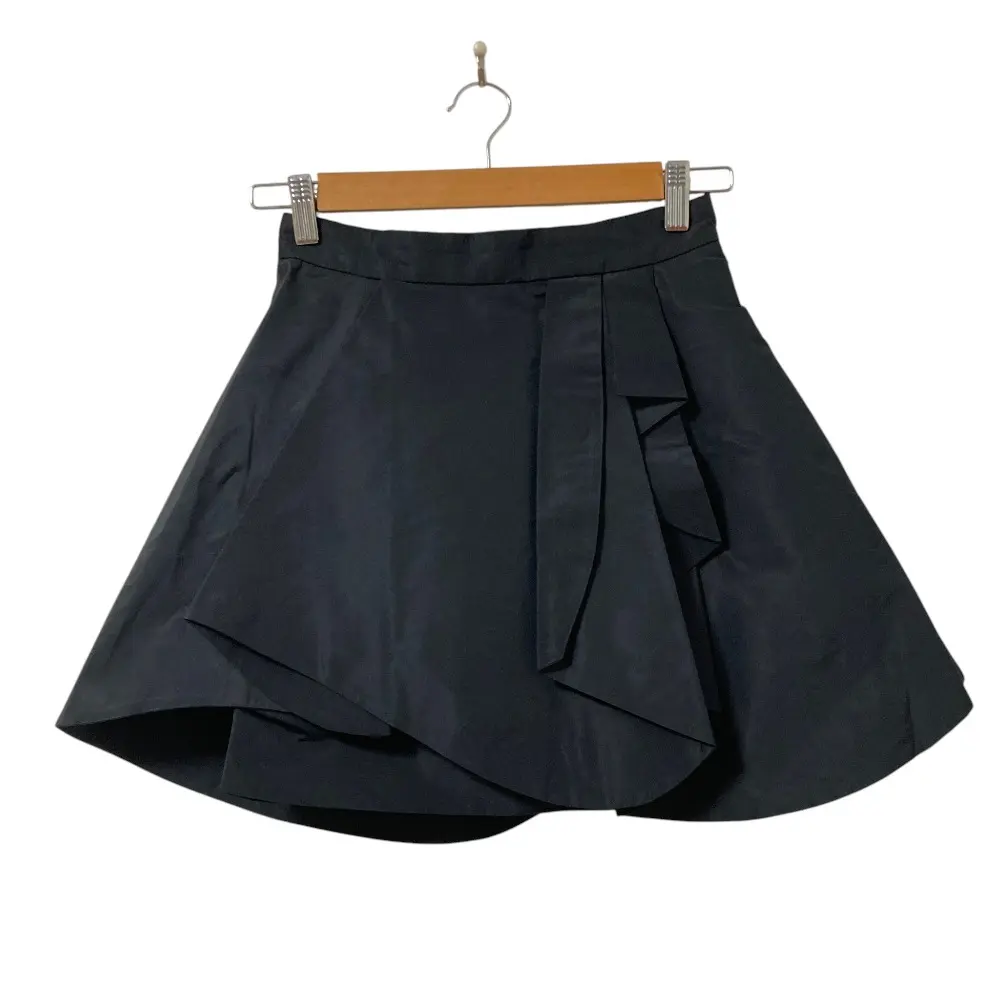 Pre-owned miu miu Others Small Leather Goods Ruffle Gathered Mini Skirt