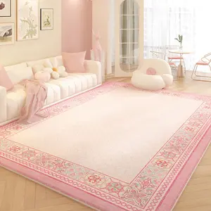 Floral Print Non-slip Floor Mat, 1 Count Exquisite Soft Floor Carpet, Decorative Area Rug for Home Living Room Bedroom Hotel, Floral Pattern Rug