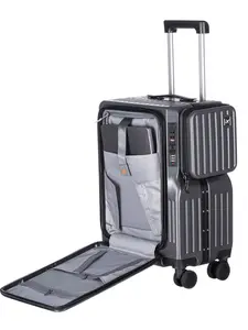 20 Inch Carry-On Hardside Spinner Luggage with Universal Airplane Wheels, PC Material Unisex Travel Bag, Durable Large Capacity Business Suitcase