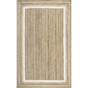 Braided Rikki Border Jute Area Rug