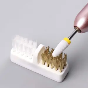Nail Drill Cleaning Brush, Nail Drill Bit Cleaning Brush, Soft Bristles Cleansing Nail Care Tool for Home & Salon Use