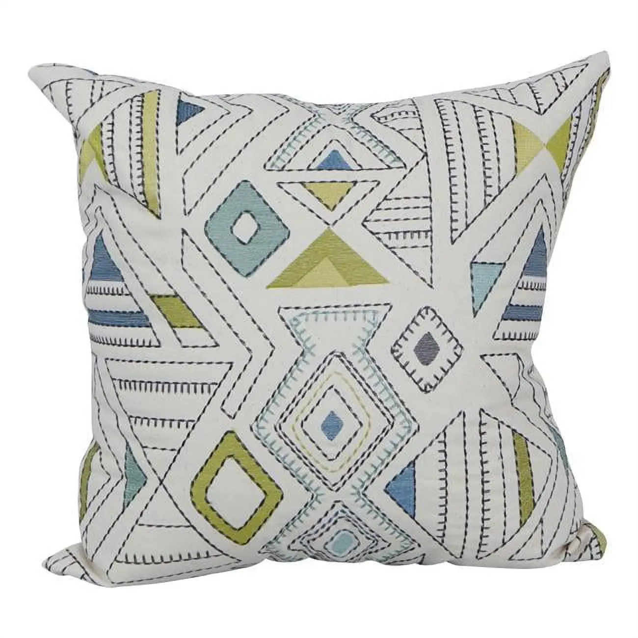 Blazing Needles 9910-S1-ID-075 17 in. Square Jacquard Throw Pillows with Pre-Filled Inserts, Barista Minera
