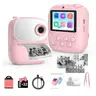 【tiktokshopbacktoschool】Kids Instant Print Camera (with 3 Rolls of Paper), 2.4" LCD Screen, Rechargeable 1080P Pocket Camera, 12MP Photos, Thermal Paper Printing (No Ink Needed), Birthday Gift for Boys & Girls, Portable Lens Camera,techvibes