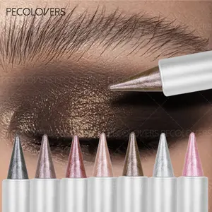 Metallic Glitter Eyeshadow Stick Smoky Dark Green Eye Shadow Pencil Waterproof Pearlescent Highlighter Eyeliner Pencil Cosmetics