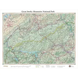 Great Smoky Mountain National Park, Tennessee Recreation Map