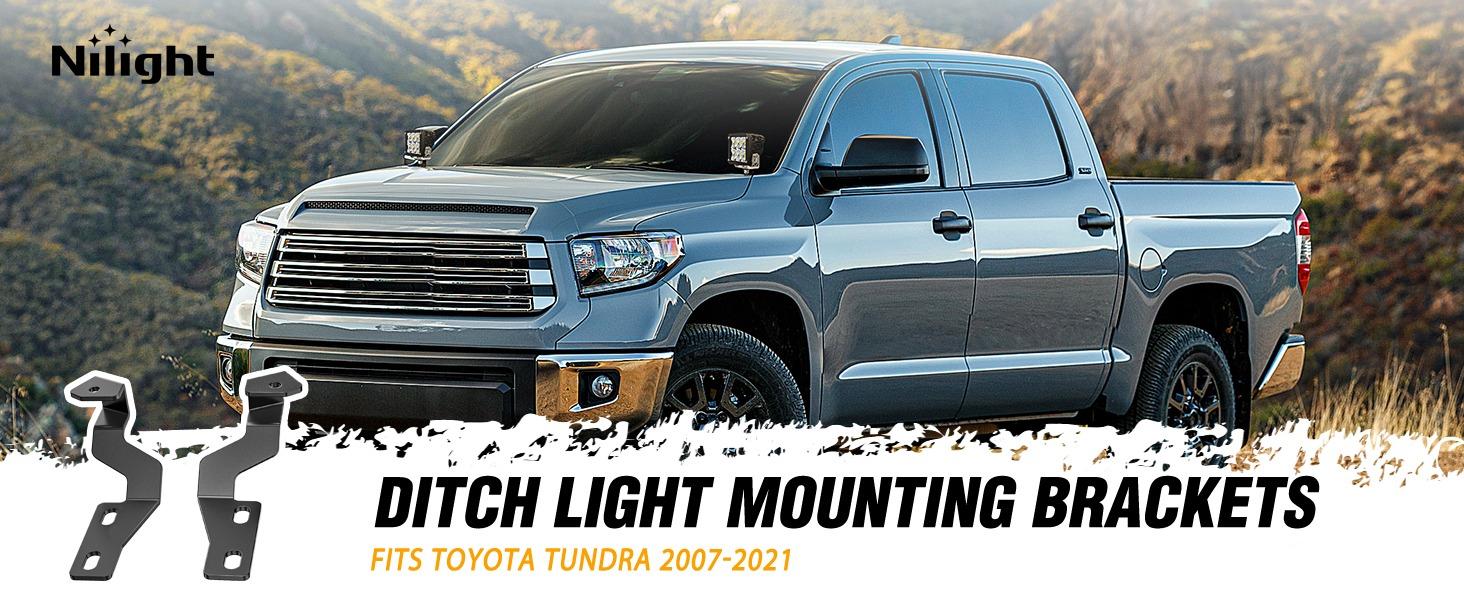 Nilight Ditch Light Brackets Hood Hinges Mount Bracket Kit for Auxiliary Offroad LED Pods Work Lighting Compatible with Toyota Tundra 2014 2015 2016 2017 2018 2019 2020 2021 Nilight Ditch Light Brackets Hood Hinges Mount Bracket Kit for Auxiliary Offroad LED Pods Work Lighting Compatible with Toyota Tundra 2014 2015 2016 2017 2018 2019 2020 2021