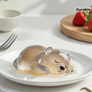 Cute Bear Design Silicone Mold for Pudding Ice Cream Chocolate Perfect for DIY Ice Cubes Cakes Cake Mold Easy to Use Flexible Material Enhances Culinary Adventures