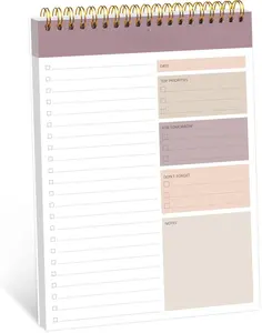 To Do List Notepad - Daily Planner Notepad Undated 52 Sheets, 6.5" x 9.8" Planning Pad Checklist Productivity Note Pad for Work and Personal Organized